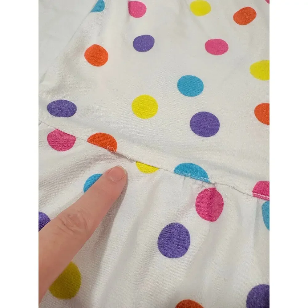Vintage 90s Polka Dot Romper Girls Size Large 14-16